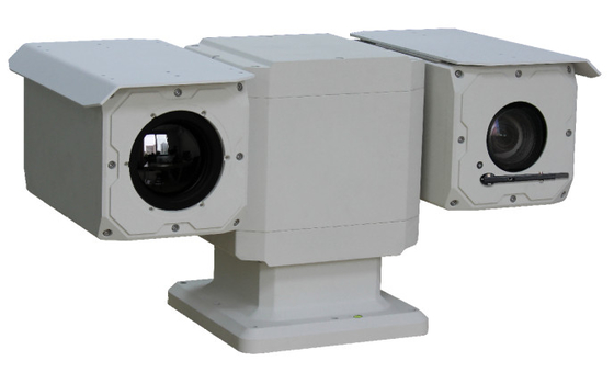 Red térmica óptica de doble espectro PTZ cámara para seguridad de largo alcance puede detectar fuego y actividad humana